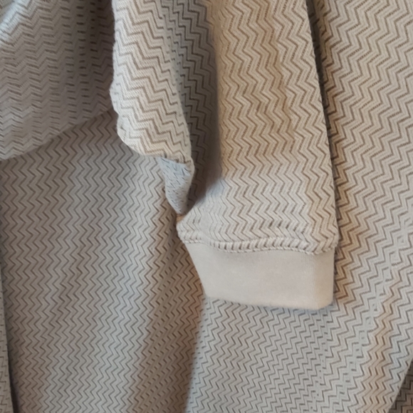 OSCAR DE LA RENTA MENSWEAR | Men's Long Sleeve Polo Shirt Tan - Picture 4 of 7